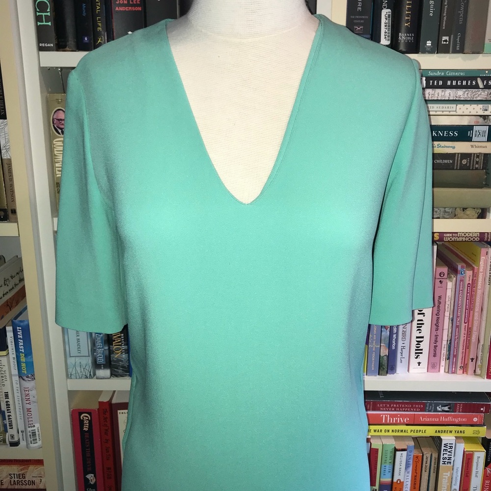 Stella McCartney Mint Green V-Neck Dress - Picture 3 of 16